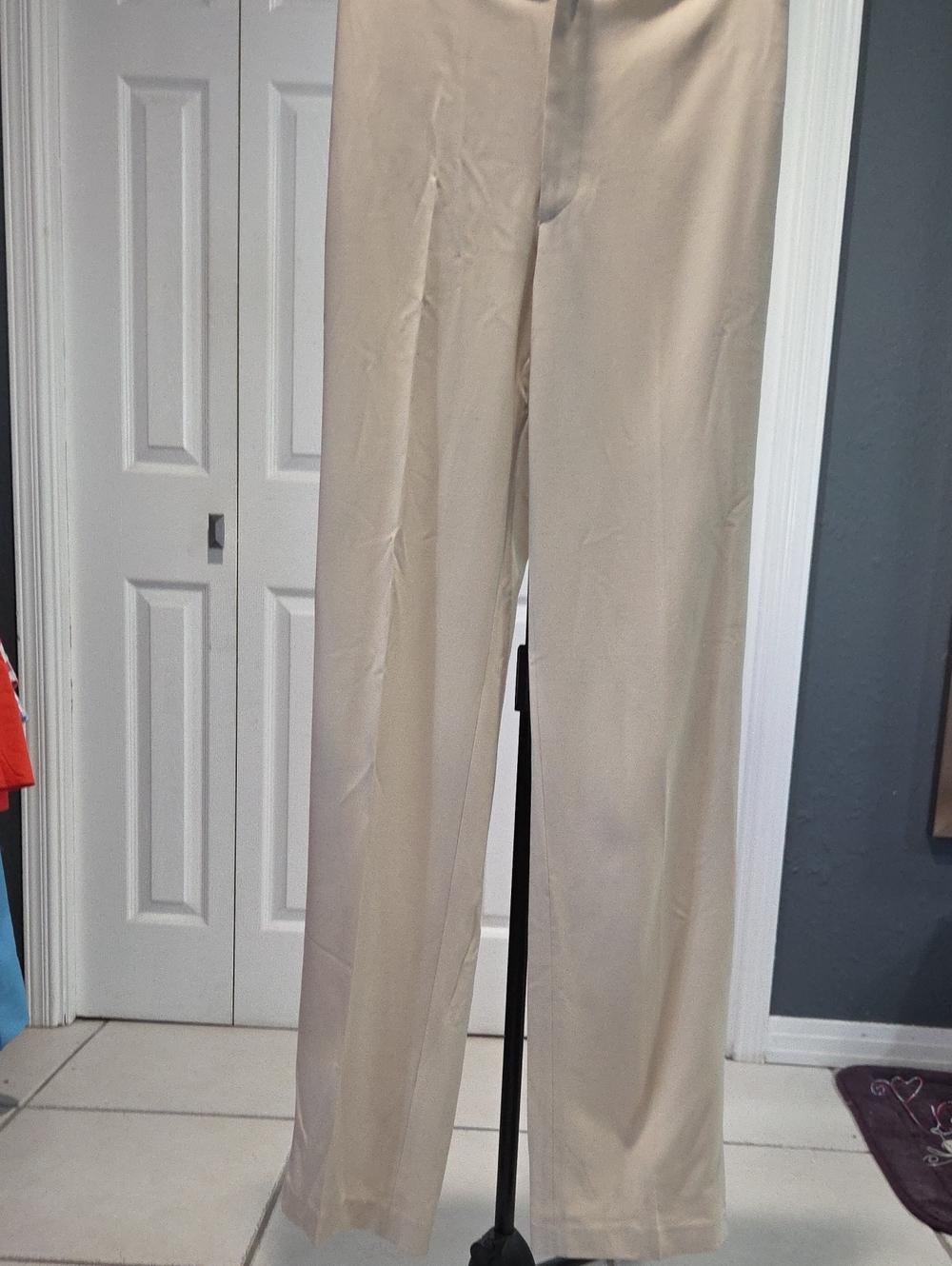 Sz 4 - Ralph Lauren Collection Wool Cream Trousers - Straight Leg